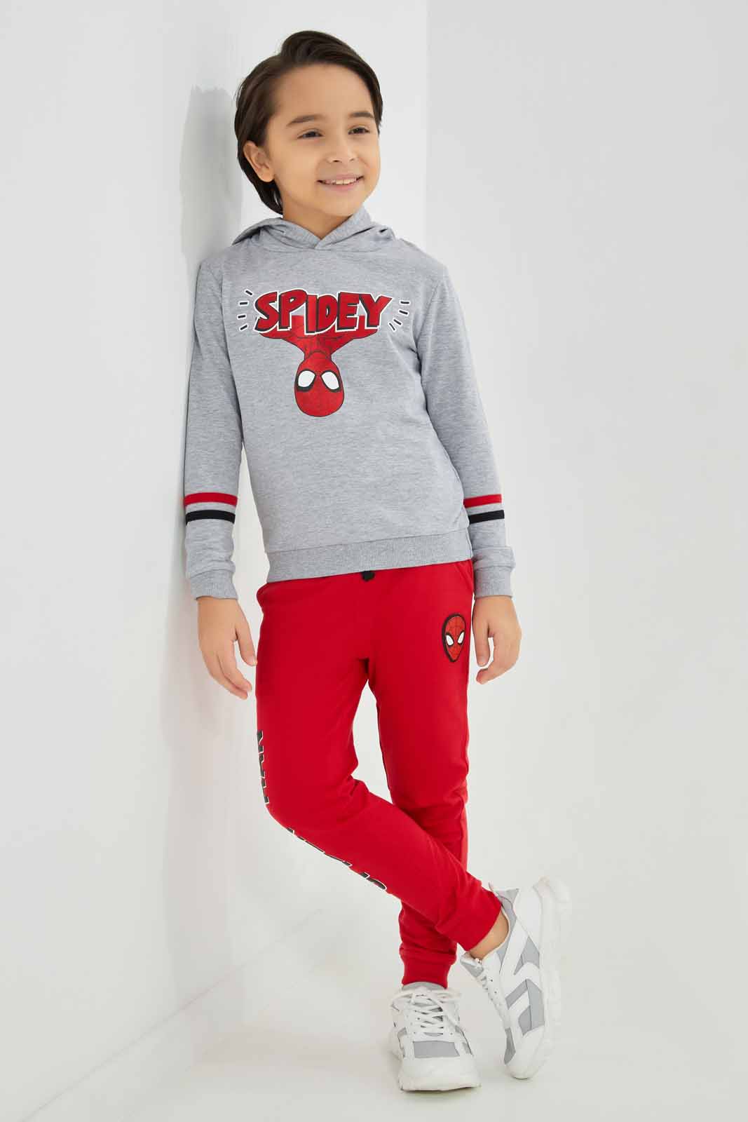 Redtag-Grey-Spiderman-hooded-sweatshirt-BOY-Sweatshirts,-Category:Sweatshirts,-CHR,-Colour:Grey,-Deals:New-In,-Filter:Boys-(2-to-8-Yrs),-New-In-BOY-APL,-Non-Sale,-Section:Boys-(0-to-14Yrs),-TBL,-W22A-Boys-2 to 8 Years
