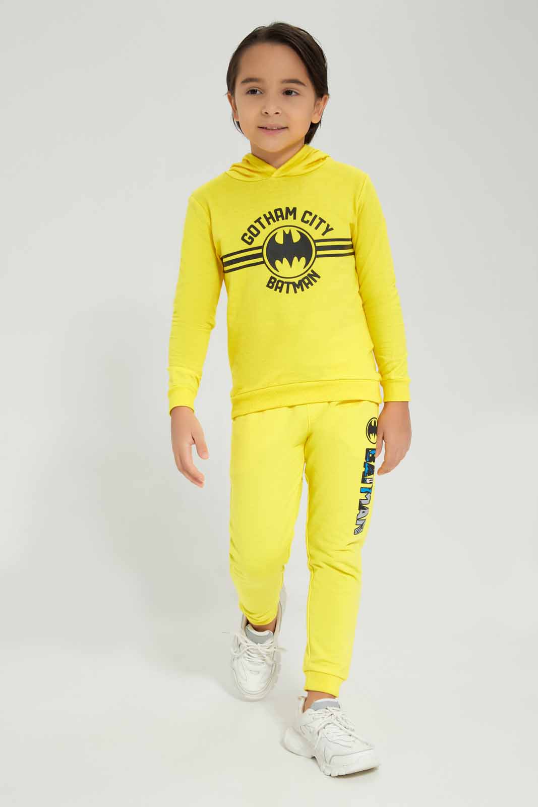 Redtag-Yellow-Batman-Hooded-sweatshirt-BOY-Sweatshirts,-Category:Sweatshirts,-CHR,-Colour:Yellow,-Deals:New-In,-Filter:Boys-(2-to-8-Yrs),-New-In-BOY-APL,-Non-Sale,-Section:Boys-(0-to-14Yrs),-TBL,-W22A-Boys-2 to 8 Years