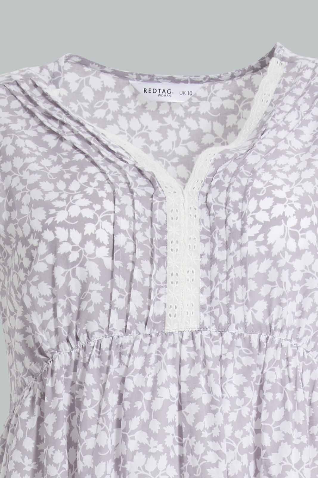 Redtag-Mid-Grey-Printed-Night-Gown-Category:Nightgowns,-Colour:Grey,-Deals:New-In,-Filter:Women's-Clothing,-New-In-Women-APL,-Non-Sale,-Section:Women,-W22A,-Women-Nightgowns--