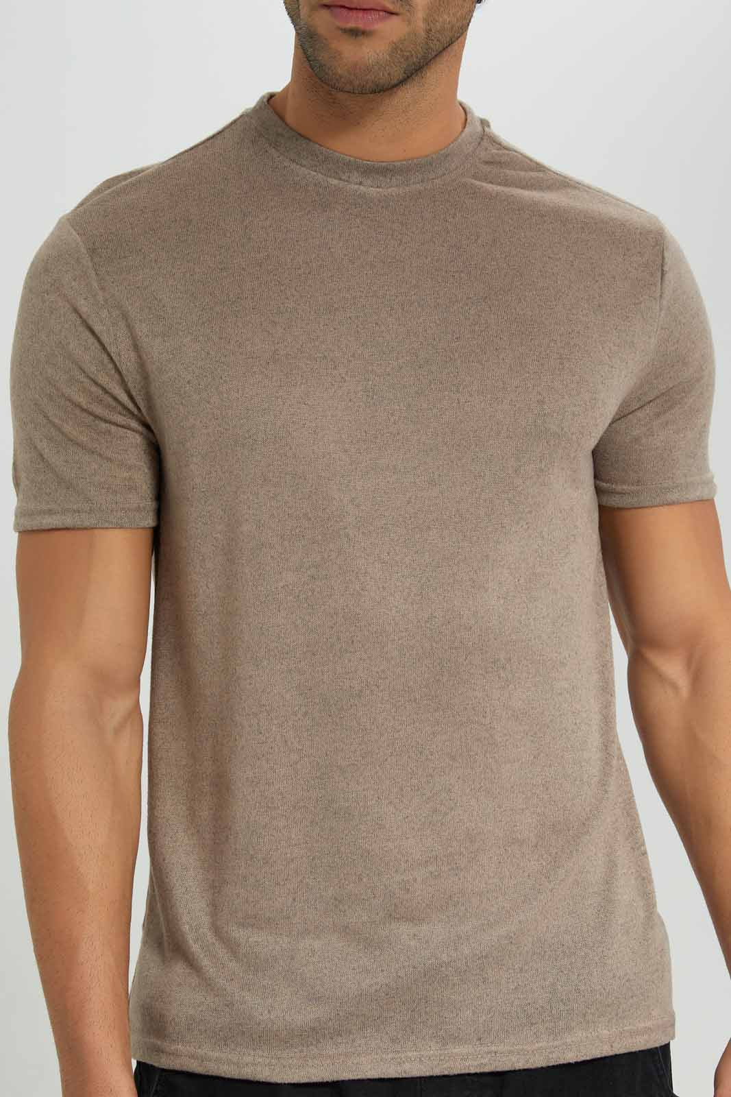 Men Beige T-Shirt