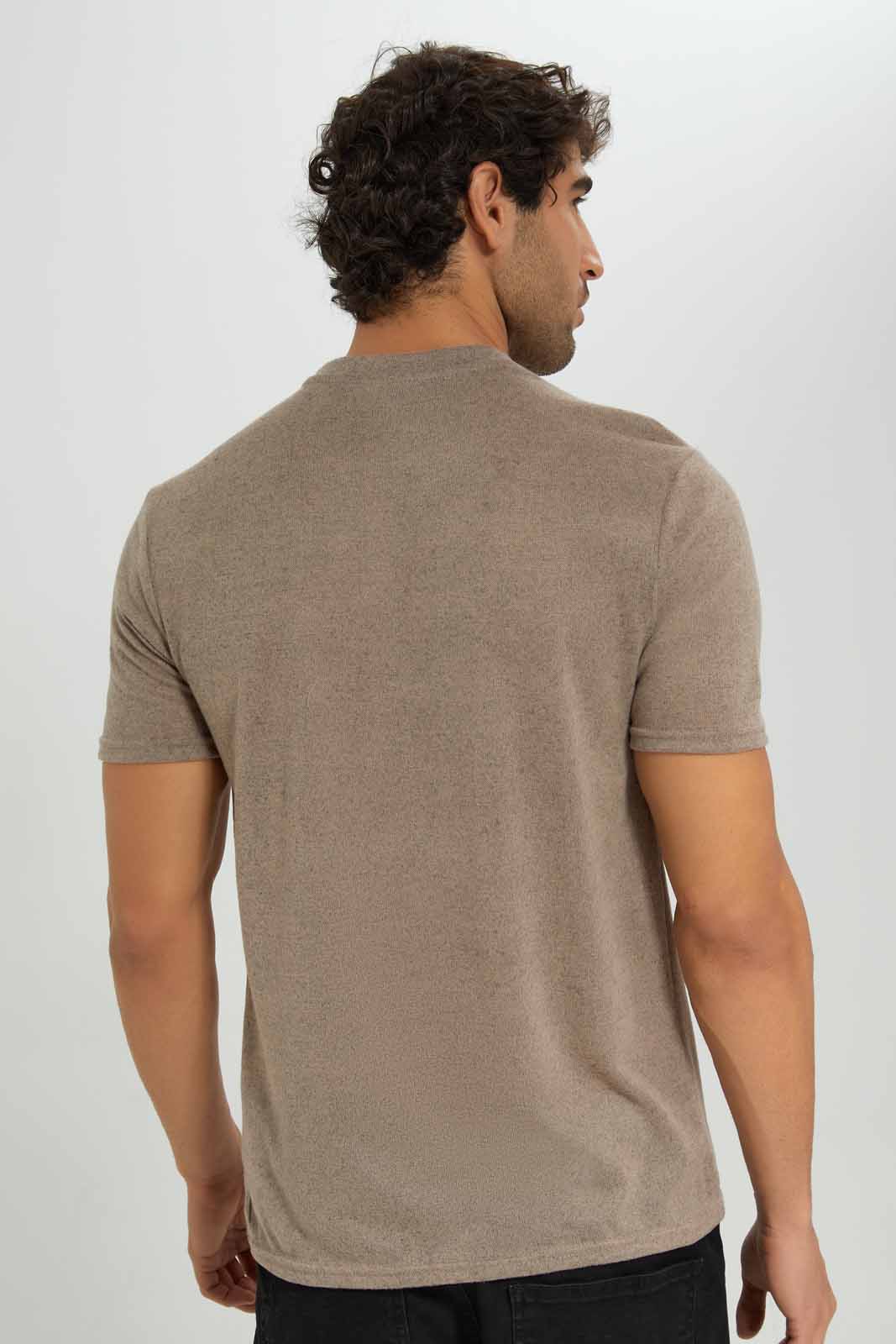 Men Beige T-Shirt
