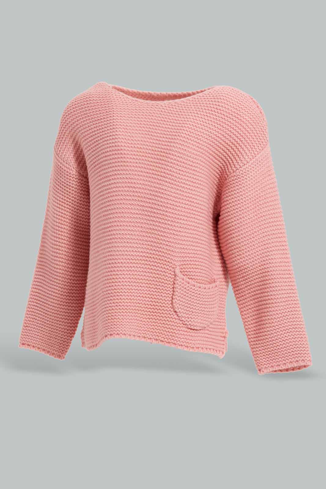 Redtag-Pink-Front-Pocket-Pullover-Category:Pullovers,-Colour:Apricot,-Deals:New-In,-Filter:Infant-Girls-(3-to-24-Mths),-ING-Pullovers,-New-In-ING-APL,-Non-Sale,-Section:Girls-(0-to-14Yrs),-W22A-Infant-Girls-3 to 24 Months