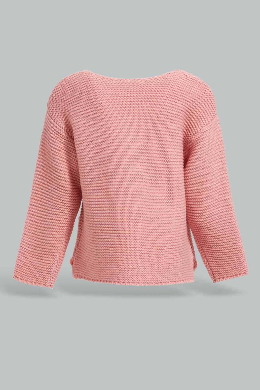 Redtag-Pink-Front-Pocket-Pullover-Category:Pullovers,-Colour:Apricot,-Deals:New-In,-Filter:Infant-Girls-(3-to-24-Mths),-ING-Pullovers,-New-In-ING-APL,-Non-Sale,-Section:Girls-(0-to-14Yrs),-W22A-Infant-Girls-3 to 24 Months