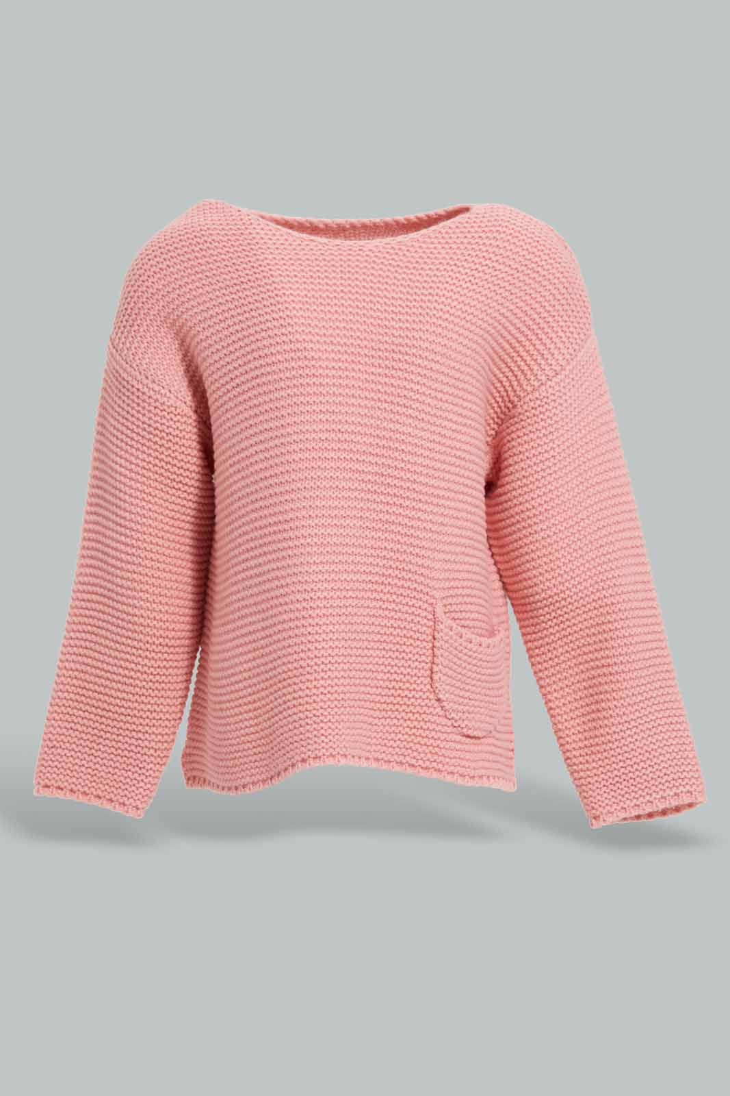Redtag-Pink-Front-Pocket-Pullover-Category:Pullovers,-Colour:Apricot,-Deals:New-In,-Filter:Infant-Girls-(3-to-24-Mths),-ING-Pullovers,-New-In-ING-APL,-Non-Sale,-Section:Girls-(0-to-14Yrs),-W22A-Infant-Girls-3 to 24 Months