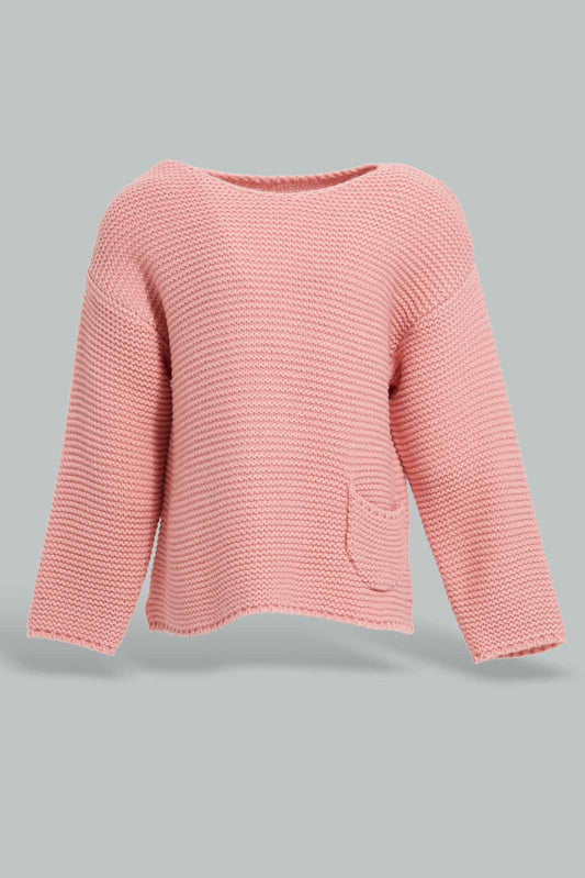 Redtag-Pink-Front-Pocket-Pullover-Category:Pullovers,-Colour:Apricot,-Deals:New-In,-Filter:Infant-Girls-(3-to-24-Mths),-ING-Pullovers,-New-In-ING-APL,-Non-Sale,-Section:Girls-(0-to-14Yrs),-W22A-Infant-Girls-3 to 24 Months
