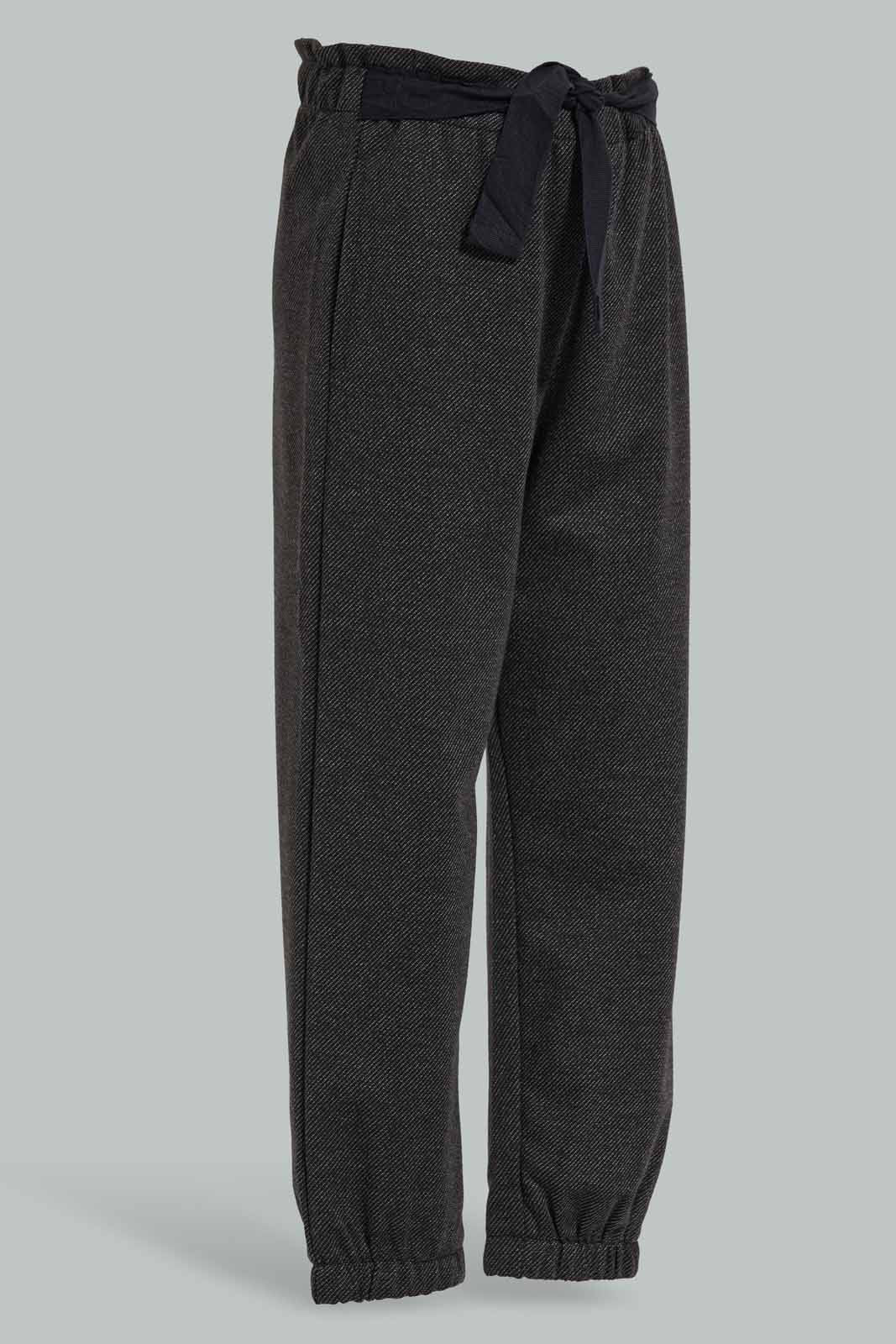 Redtag-Black-Active-Pant-With-Belt-Category:Joggers,-Colour:Black,-Deals:New-In,-Dept:Girls,-Filter:Girls-(2-to-8-Yrs),-GIR-Joggers,-New-In-GIR-APL,-Non-Sale,-Section:Girls-(0-to-14Yrs),-W22A-Girls-2 to 8 Years