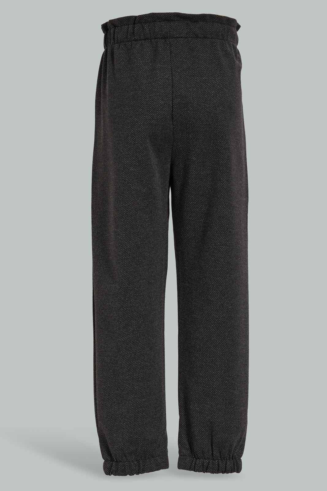 Redtag-Black-Active-Pant-With-Belt-Category:Joggers,-Colour:Black,-Deals:New-In,-Dept:Girls,-Filter:Girls-(2-to-8-Yrs),-GIR-Joggers,-New-In-GIR-APL,-Non-Sale,-Section:Girls-(0-to-14Yrs),-W22A-Girls-2 to 8 Years