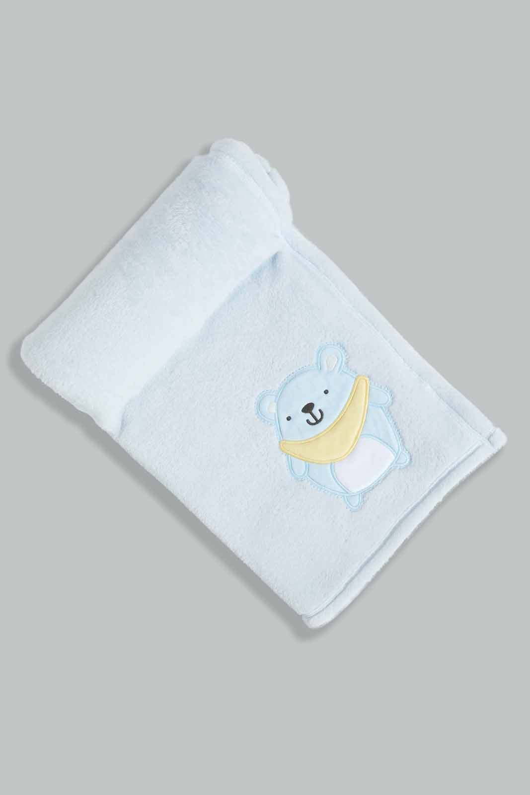 Redtag-Blue-Bear-Fluffy-Blanket-Category:Newborn-Accessories,-Colour:Blue,-Deals:New-In,-Filter:Baby-(0-to-12-Mths),-NBB-Newborn-Accessories,-New-In-NBB-APL,-Non-Sale,-Section:Boys-(0-to-14Yrs),-W22A-Baby-0 to 12 Months