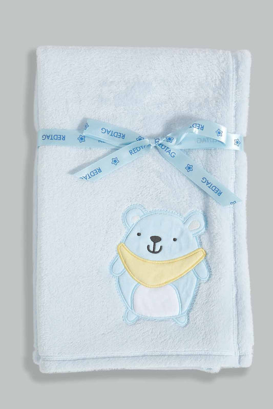 Redtag-Blue-Bear-Fluffy-Blanket-Category:Newborn-Accessories,-Colour:Blue,-Deals:New-In,-Filter:Baby-(0-to-12-Mths),-NBB-Newborn-Accessories,-New-In-NBB-APL,-Non-Sale,-Section:Boys-(0-to-14Yrs),-W22A-Baby-0 to 12 Months