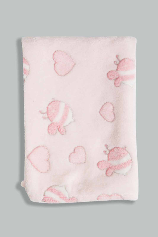 Redtag-Pink-Fox-Fluffy-Blanket-Category:Newborn-Accessories,-Colour:Apricot,-Deals:New-In,-Filter:Baby-(0-to-12-Mths),-NBG-Newborn-Accessories,-New-In-NBG-APL,-Non-Sale,-Section:Girls-(0-to-14Yrs),-W22A-Baby-0 to 12 Months