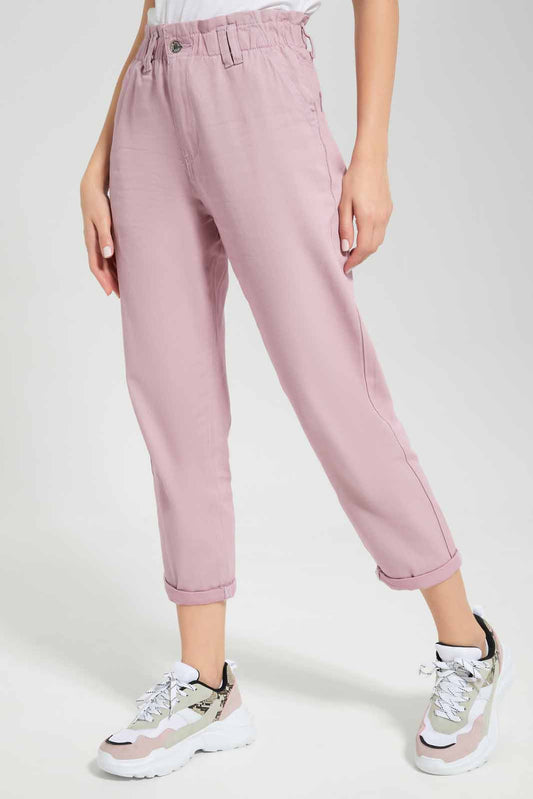 Redtag-Pale-Pink-Paper-Bag-Jeans-Category:Jeans,-Colour:Apricot,-Deals:New-In,-Filter:Women's-Clothing,-New-In-Women-APL,-Non-Sale,-Section:Women,-TBL,-W22A,-Women-Jeans-Women's-