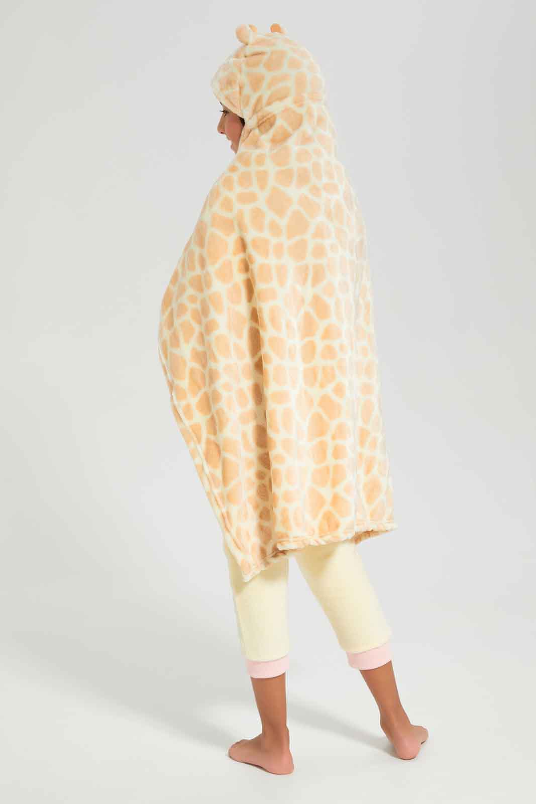 Redtag-Giraffe-Hooded-Coral-Fleece-Blanket-Yellow-Category:Newborn-Accessories,-Colour:Yellow,-Deals:New-In,-Filter:Baby-(0-to-12-Mths),-NBB-Newborn-Accessories,-New-In-NBB-APL,-Non-Sale,-Section:Boys-(0-to-14Yrs),-W22B-Baby-0 to 12 Months