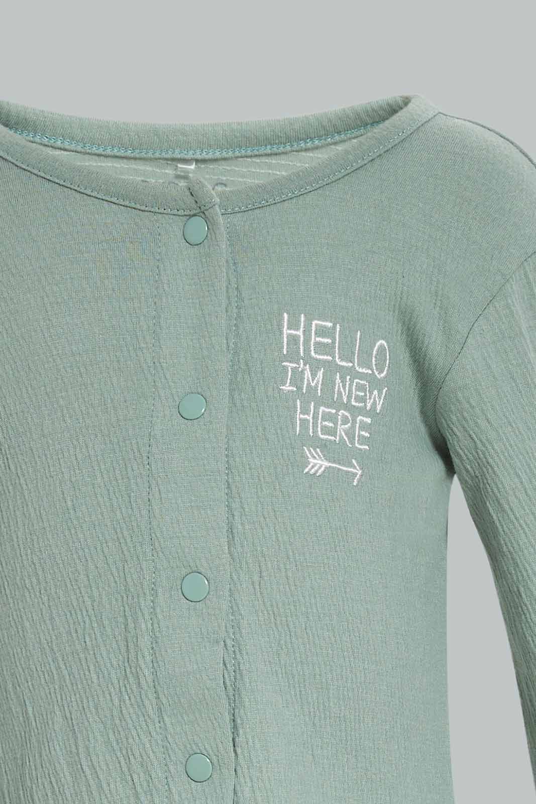 Redtag-CRINKLE-3PC-SET-GREEN-Category:Gift-Sets,-Colour:Green,-Deals:New-In,-Dept:New-Born,-Filter:Baby-(0-to-12-Mths),-NBB-Gift-Sets,-New-In-NBB-APL,-Non-Sale,-Section:Boys-(0-to-14Yrs),-W22B-Baby-0 to 12 Months