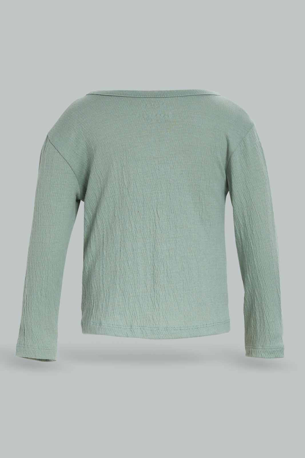 Redtag-CRINKLE-3PC-SET-GREEN-Category:Gift-Sets,-Colour:Green,-Deals:New-In,-Dept:New-Born,-Filter:Baby-(0-to-12-Mths),-NBB-Gift-Sets,-New-In-NBB-APL,-Non-Sale,-Section:Boys-(0-to-14Yrs),-W22B-Baby-0 to 12 Months