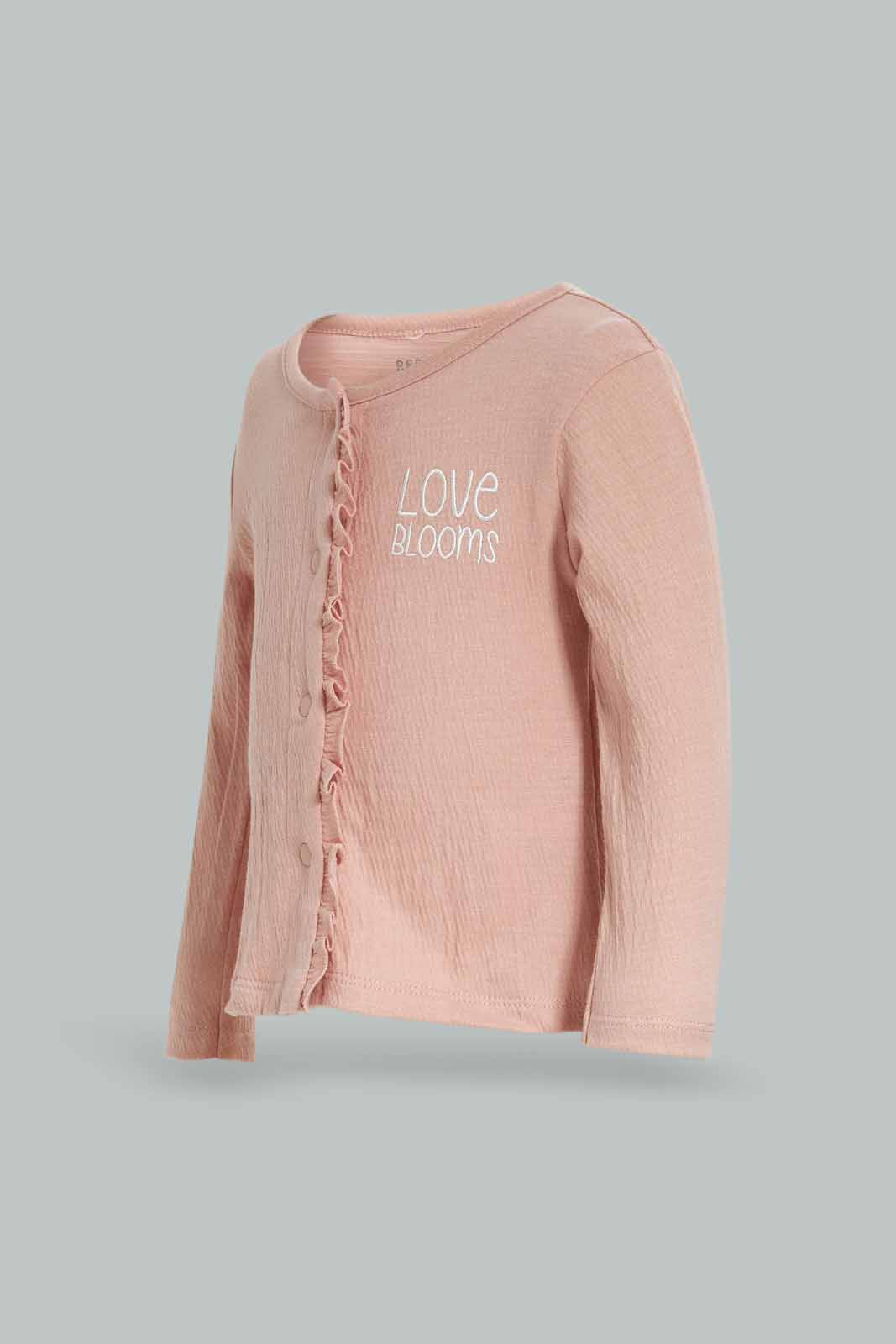 Redtag-CRINKLE-3PC-SET-PINK-Category:Gift-Sets,-Colour:Apricot,-Deals:New-In,-Dept:New-Born,-Filter:Baby-(0-to-12-Mths),-NBG-Gift-Sets,-New-In-NBG-APL,-Non-Sale,-Section:Girls-(0-to-14Yrs),-W22B-Baby-0 to 12 Months