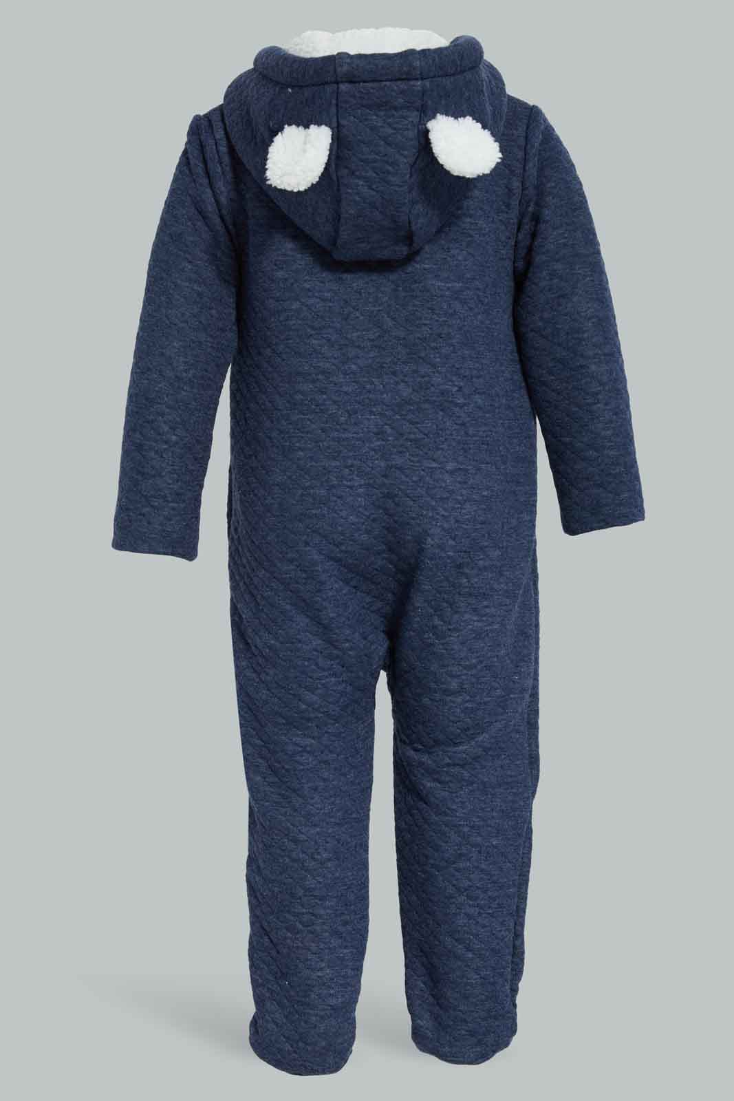 Redtag-Quilted-Jacquard-Pramsuit-Navy-Category:Coats,-Colour:Navy,-Deals:New-In,-Dept:New-Born,-Filter:Baby-(0-to-12-Mths),-NBB-Coats,-New-In-NBB-APL,-Non-Sale,-Section:Boys-(0-to-14Yrs),-W22B-Baby-0 to 12 Months