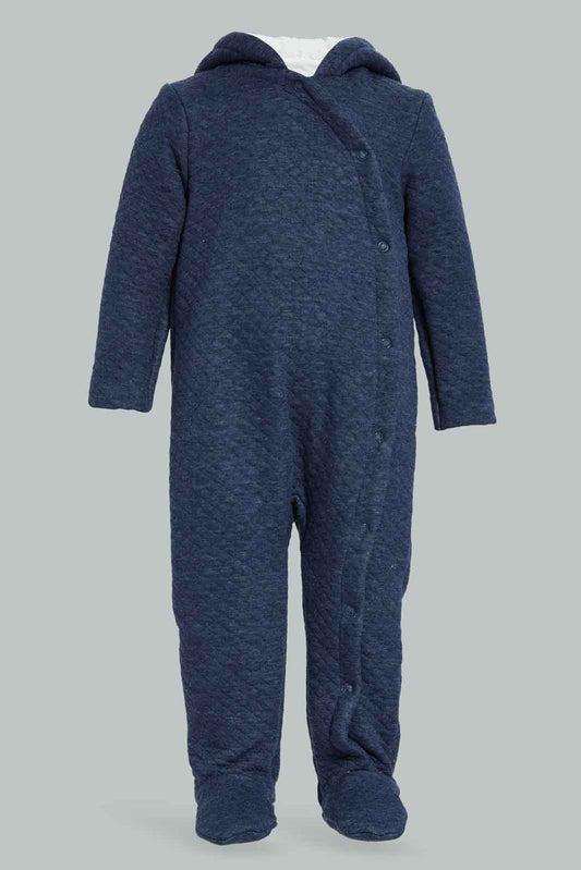 Redtag-Quilted-Jacquard-Pramsuit-Navy-Category:Coats,-Colour:Navy,-Deals:New-In,-Dept:New-Born,-Filter:Baby-(0-to-12-Mths),-NBB-Coats,-New-In-NBB-APL,-Non-Sale,-Section:Boys-(0-to-14Yrs),-W22B-Baby-0 to 12 Months