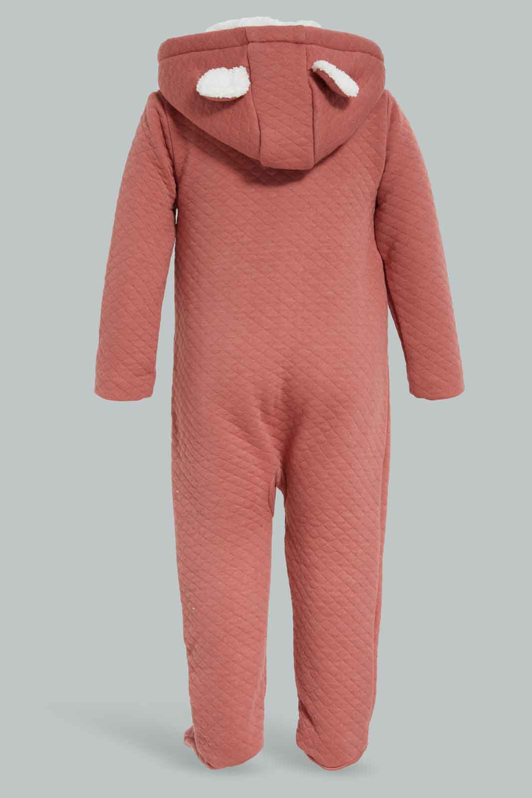 Redtag-Quilted-Jacquard-Pramsuit-Pink-Category:Coats,-Colour:Apricot,-Deals:New-In,-Dept:New-Born,-Filter:Baby-(0-to-12-Mths),-NBG-Coats,-New-In-NBG-APL,-Non-Sale,-Section:Girls-(0-to-14Yrs),-W22B-Baby-0 to 12 Months