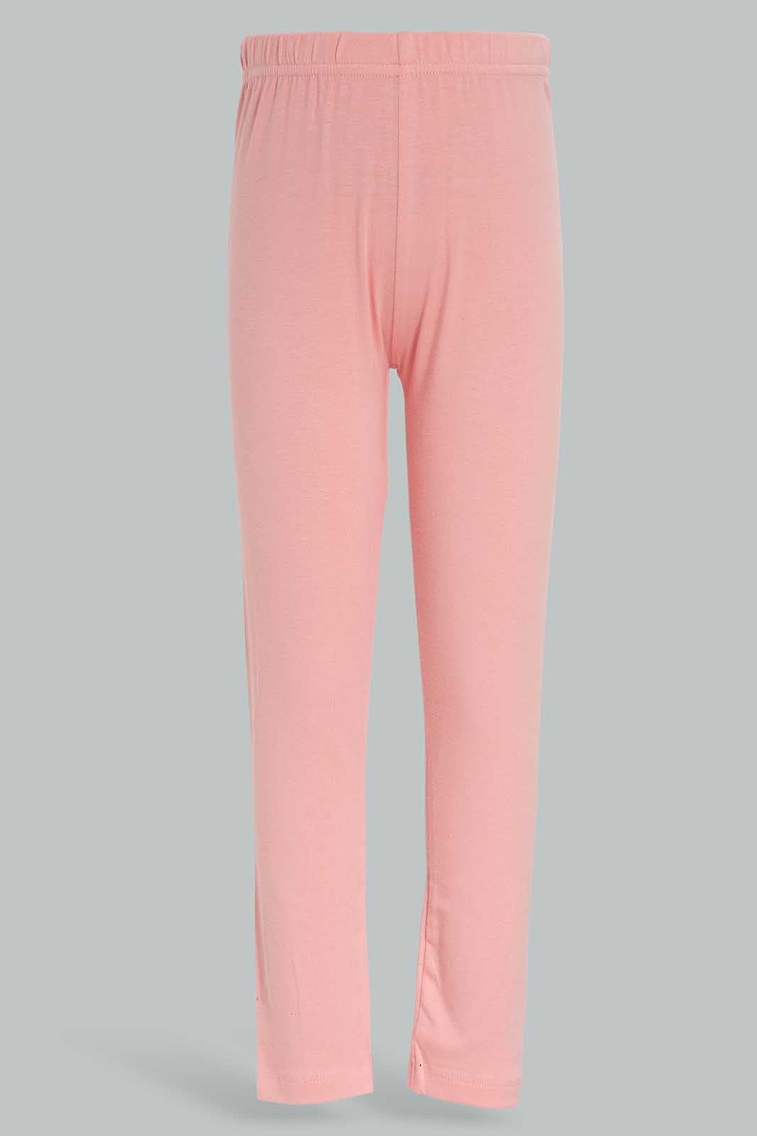 Redtag-Basic-Legging---Pink-Category:Jeggings,-Colour:Apricot,-Deals:New-In,-Filter:Girls-(2-to-8-Yrs),-GIR-Jeggings,-New-In-GIR-APL,-Non-Sale,-Section:Girls-(0-to-14Yrs),-TBL,-W22A-Girls-2 to 8 Years