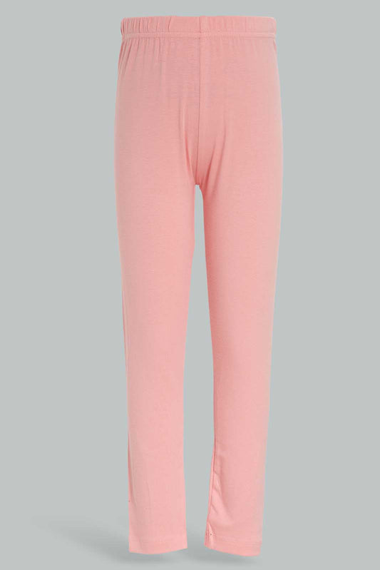 Redtag-Basic-Legging---Pink-Category:Jeggings,-Colour:Apricot,-Deals:New-In,-Filter:Girls-(2-to-8-Yrs),-GIR-Jeggings,-New-In-GIR-APL,-Non-Sale,-Section:Girls-(0-to-14Yrs),-TBL,-W22A-Girls-2 to 8 Years