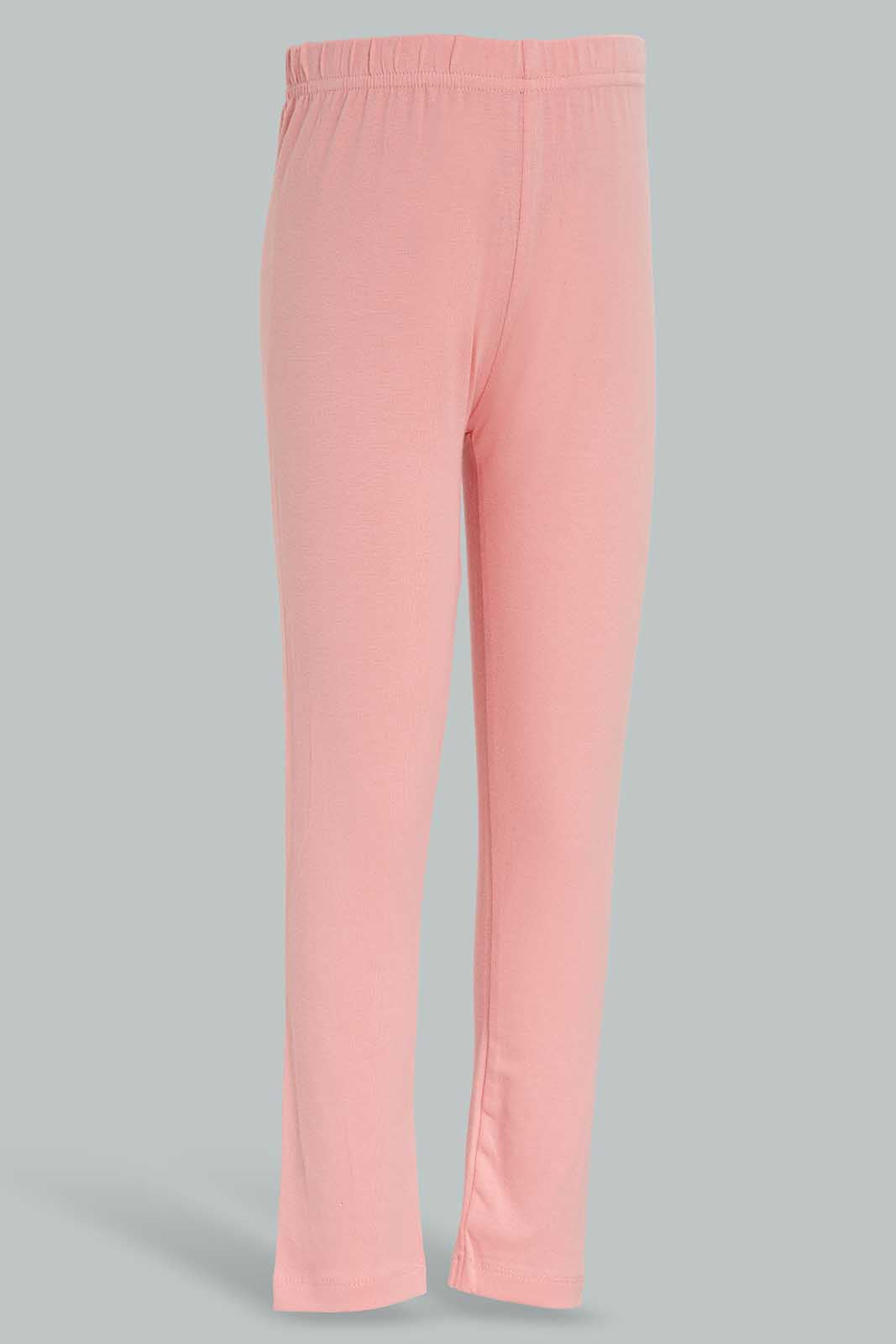 Redtag-Basic-Legging---Pink-Category:Jeggings,-Colour:Apricot,-Deals:New-In,-Filter:Girls-(2-to-8-Yrs),-GIR-Jeggings,-New-In-GIR-APL,-Non-Sale,-Section:Girls-(0-to-14Yrs),-TBL,-W22A-Girls-2 to 8 Years
