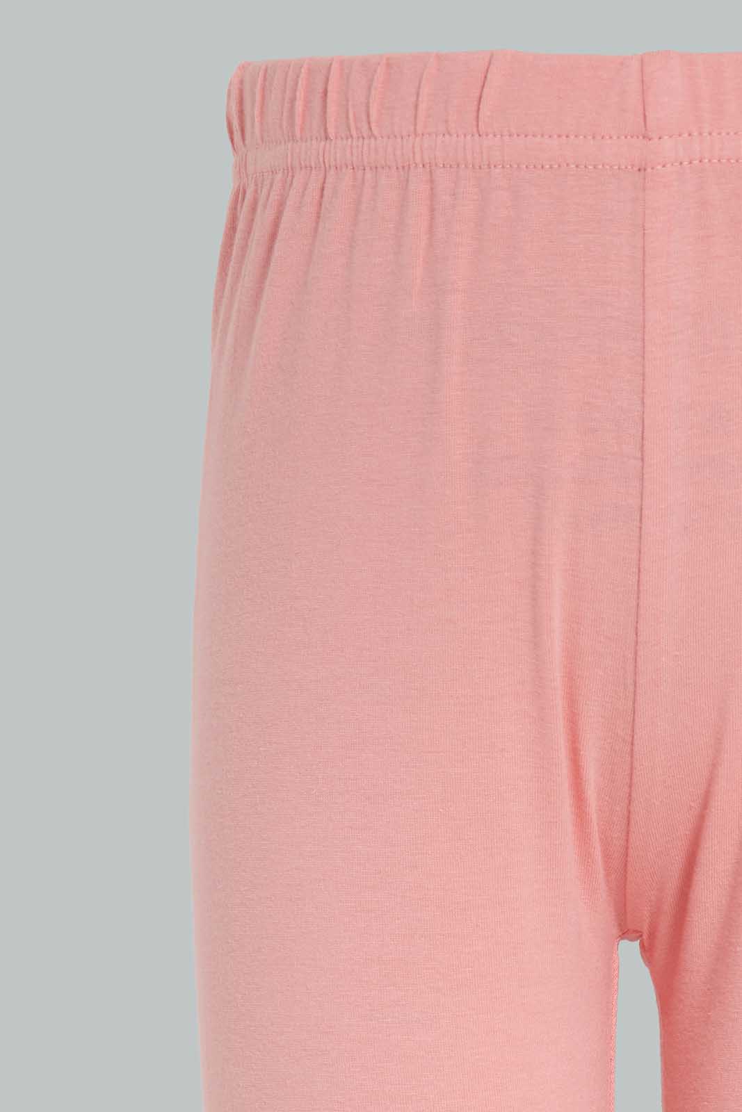 Redtag-Basic-Legging---Pink-Category:Jeggings,-Colour:Apricot,-Deals:New-In,-Filter:Girls-(2-to-8-Yrs),-GIR-Jeggings,-New-In-GIR-APL,-Non-Sale,-Section:Girls-(0-to-14Yrs),-TBL,-W22A-Girls-2 to 8 Years