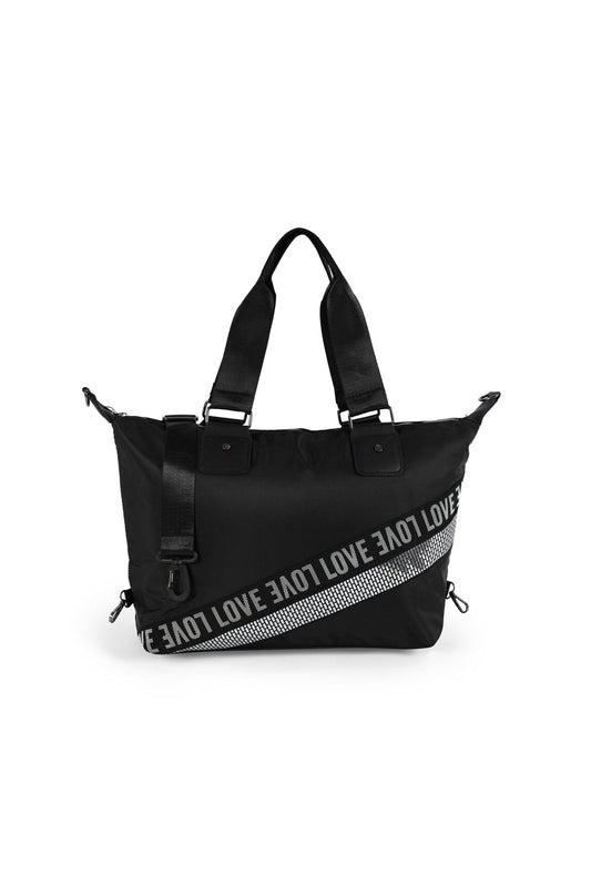 Redtag-Black-Holdall-Bag-Category:Bags,-Colour:Black,-Dept:Ladieswear,-Filter:Women's-Accessories,-New-In,-New-In-Women-ACC,-Non-Sale,-Section:Women,-W22B,-Women-Bags-Women-