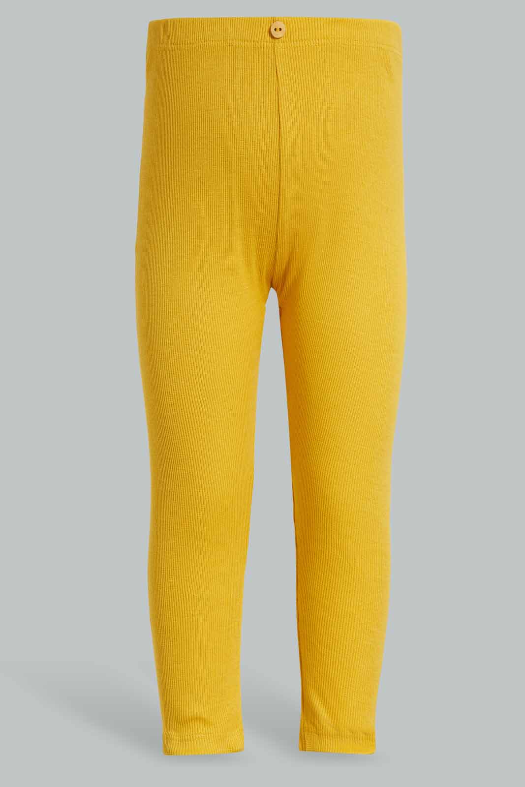 Redtag-Mustard-Solid-Rib-Leggings-Category:Leggings,-Colour:Mustard,-Deals:New-In,-Filter:Infant-Girls-(3-to-24-Mths),-ING-Leggings,-New-In-ING-APL,-Non-Sale,-Section:Girls-(0-to-14Yrs),-W22A-Infant-Girls-3 to 24 Months