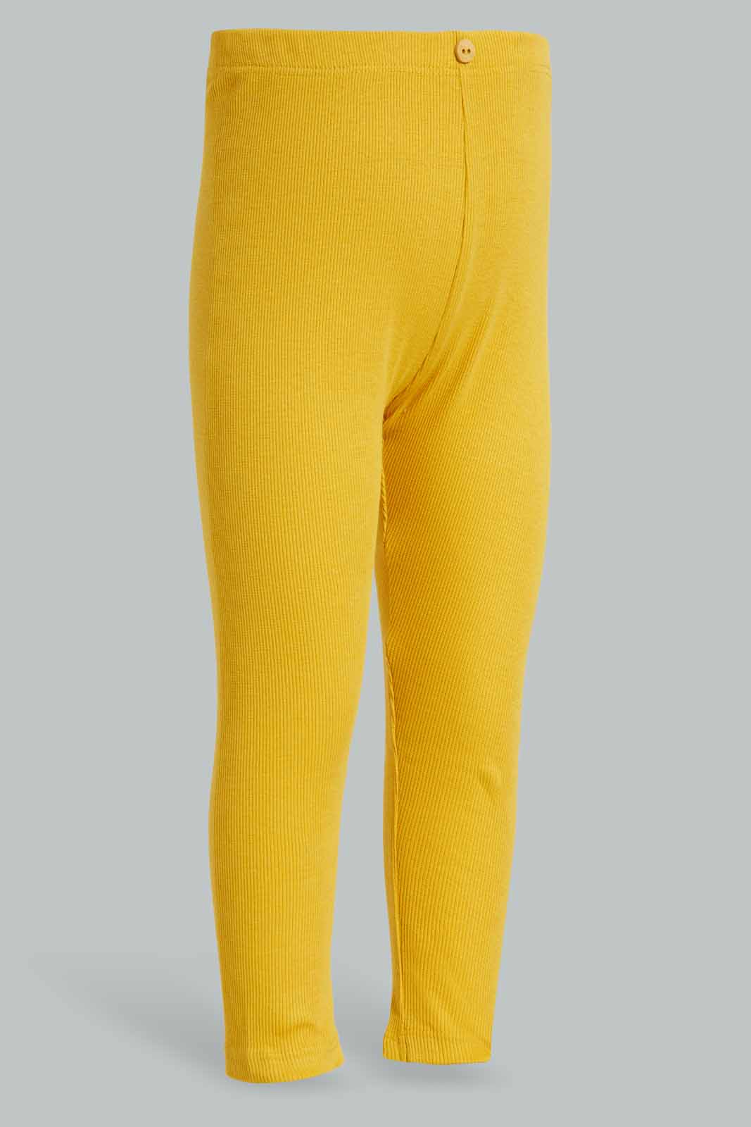 Redtag-Mustard-Solid-Rib-Leggings-Category:Leggings,-Colour:Mustard,-Deals:New-In,-Filter:Infant-Girls-(3-to-24-Mths),-ING-Leggings,-New-In-ING-APL,-Non-Sale,-Section:Girls-(0-to-14Yrs),-W22A-Infant-Girls-3 to 24 Months