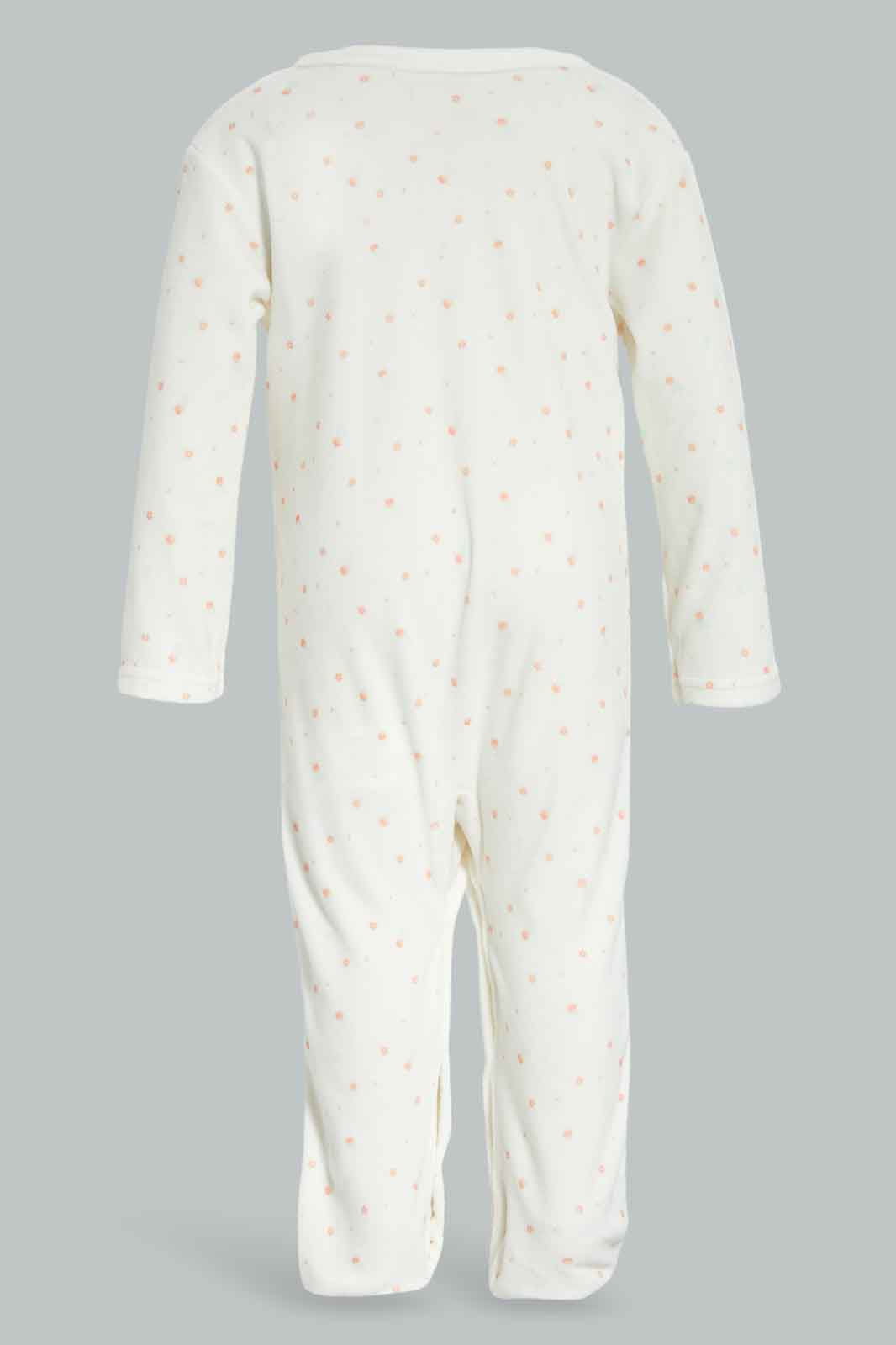 Redtag-White-AOP-Floral-Velour-Sleepsuit-Category:Sleepsuits,-Colour:White,-Deals:New-In,-Dept:New-Born,-Filter:Baby-(0-to-12-Mths),-NBB-Sleepsuits,-New-In-NBB-APL,-Non-Sale,-Section:Boys-(0-to-14Yrs),-W22B-Baby-0 to 12 Months