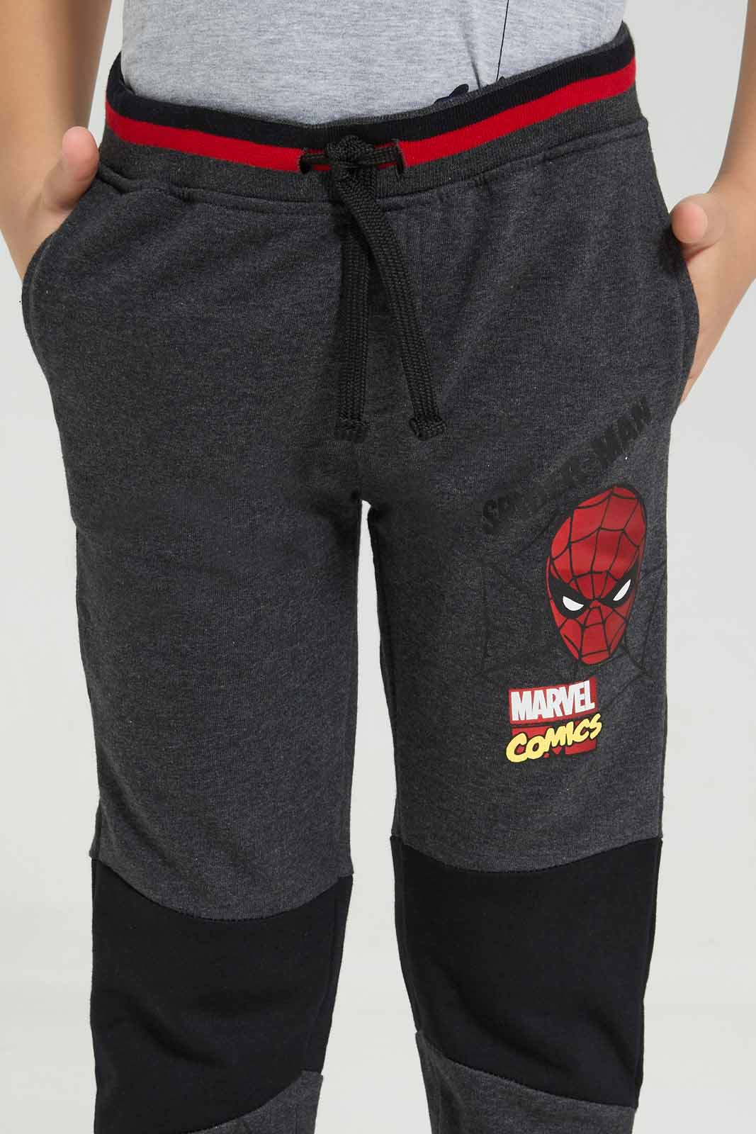 Redtag-Charcoal-Spiderman-Fashion-Jog-Pant-BOY-Joggers,-Category:Joggers,-CHR,-Colour:Charcoal,-Deals:New-In,-Filter:Boys-(2-to-8-Yrs),-New-In-BOY-APL,-Non-Sale,-Section:Boys-(0-to-14Yrs),-TBL,-W22A-Boys-2 to 8 Years