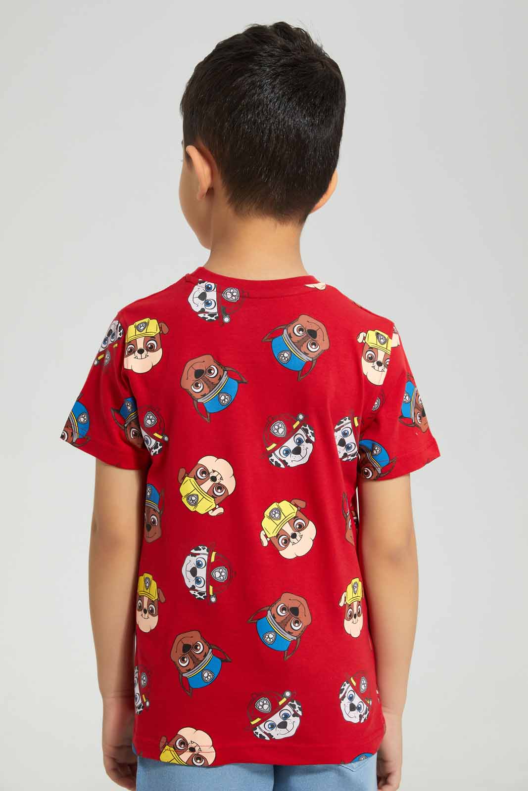 Redtag-Red-Paw-Patrol-AOP-Short-Sleeve-T-Shirt-BOY-T-Shirts,-Category:T-Shirts,-CHR,-Colour:Red,-Deals:New-In,-Filter:Boys-(2-to-8-Yrs),-New-In-BOY-APL,-Non-Sale,-Section:Boys-(0-to-14Yrs),-TBL,-W22A-Boys-2 to 8 Years