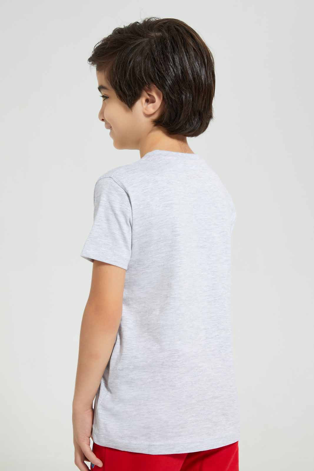 Redtag-Grey-Sonic-Graphic-Character-Short-Sleeve-T-Shirt-BOY-T-Shirts,-Category:T-Shirts,-CHR,-Colour:Grey,-Deals:New-In,-Filter:Boys-(2-to-8-Yrs),-New-In-BOY-APL,-Non-Sale,-Section:Boys-(0-to-14Yrs),-TBL,-W22A-Boys-2 to 8 Years