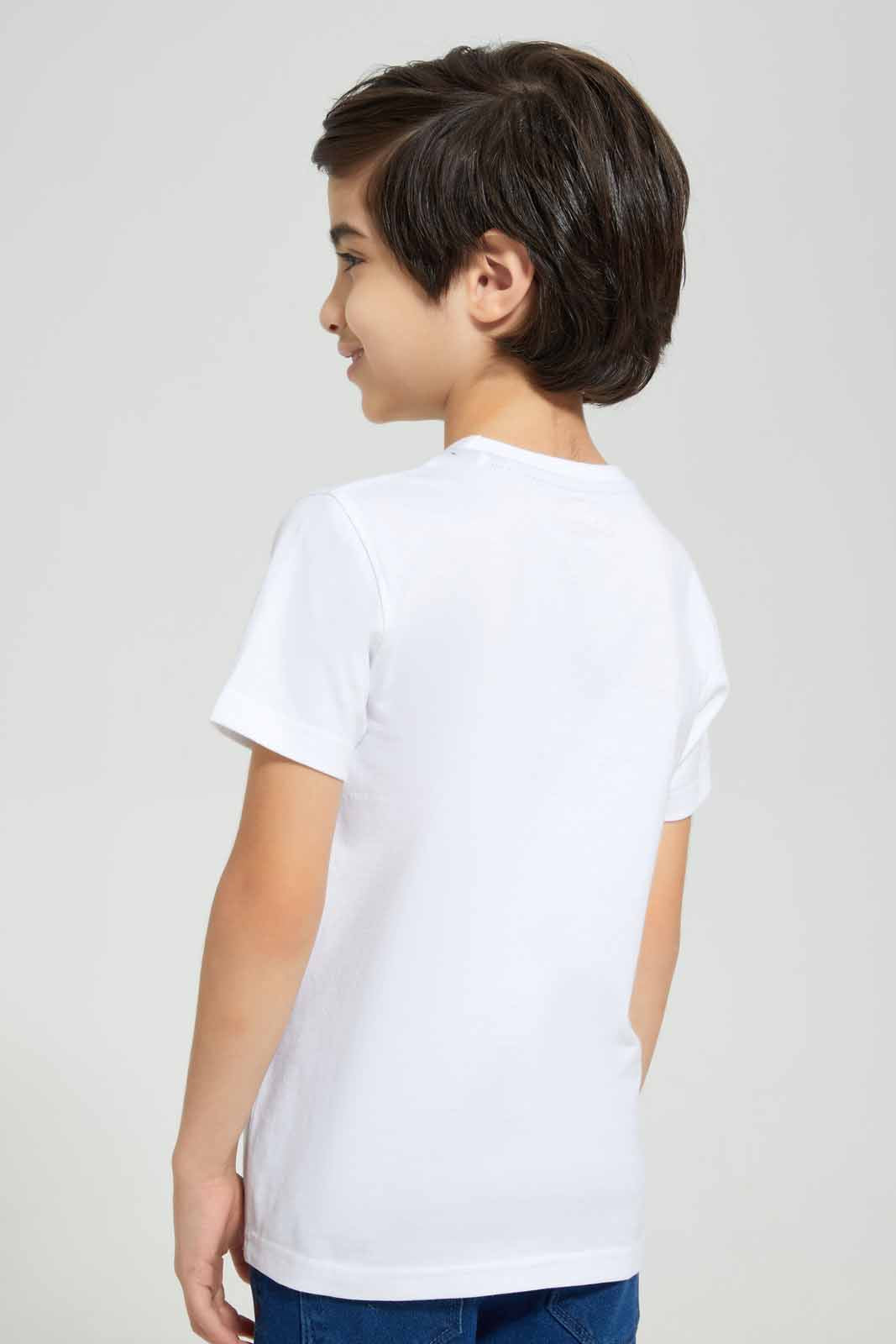 Redtag-White-Spiderman-Graphic-Character-Short-Sleeve-T-Shirt-BOY-T-Shirts,-Category:T-Shirts,-CHR,-Colour:White,-Deals:New-In,-Filter:Boys-(2-to-8-Yrs),-New-In-BOY-APL,-Non-Sale,-Section:Boys-(0-to-14Yrs),-TBL,-W22A-Boys-2 to 8 Years