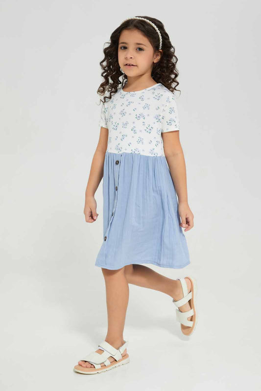 Redtag-Assorted-Dress-Category:Dresses,-Colour:Assorted,-Deals:New-In,-Filter:Girls-(2-to-8-Yrs),-GIR-Dresses,-New-In-GIR-APL,-Non-Sale,-Section:Girls-(0-to-14Yrs),-W22A-Girls-2 to 8 Years