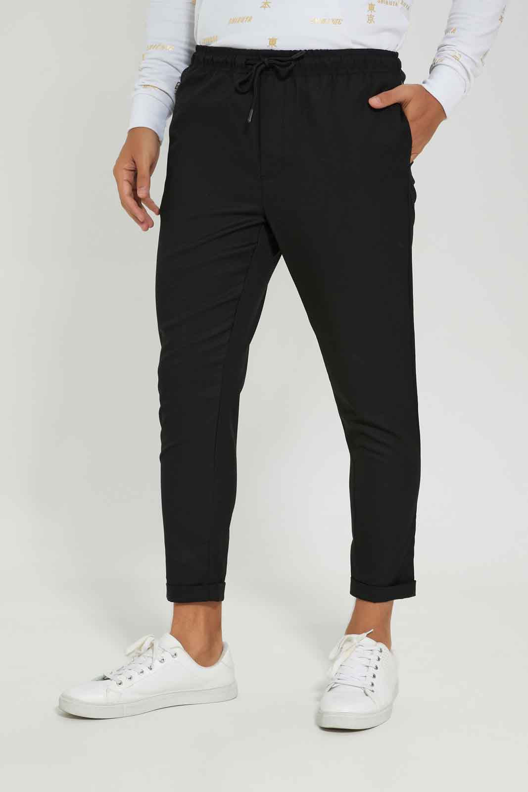 Redtag-Black-Pull-On-Trousers-CAPSULE-BUY,-Category:Trousers,-Colour:Black,-Deals:New-In,-Dept:Menswear,-Filter:Men's-Clothing,-Men-Trousers,-New-In-Men-APL,-Non-Sale,-Section:Men,-W22A-Men's-