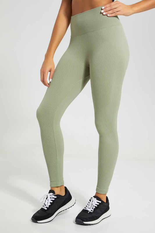 Redtag-Olive-Seamless-Pant-Category:Joggers,-Colour:Olive,-Deals:New-In,-Filter:Women's-Clothing,-New-In-Women-APL,-Non-Sale,-Section:Women,-W22A,-Women-Joggers-Women's-