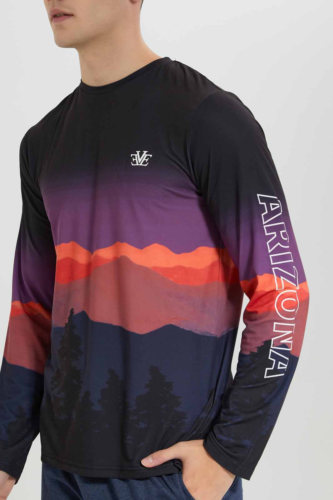 Redtag-Black-L/S-Nature-Graphic-Tee-Category:T-Shirts,-Colour:Black,-Deals:New-In,-Filter:Men's-Clothing,-Men-T-Shirts,-New-In-Men-APL,-Non-Sale,-Section:Men,-W22A-Men's-