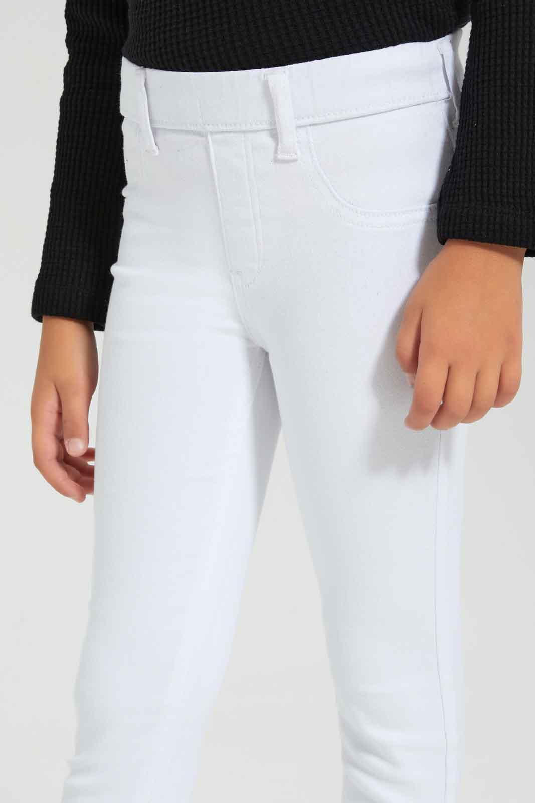 Redtag-White-Jeggings-Category:Jeans,-Colour:White,-Deals:New-In,-Filter:Girls-(2-to-8-Yrs),-GIR-Jeans,-New-In-GIR-APL,-Non-Sale,-Section:Girls-(0-to-14Yrs),-W22A-Girls-2 to 8 Years