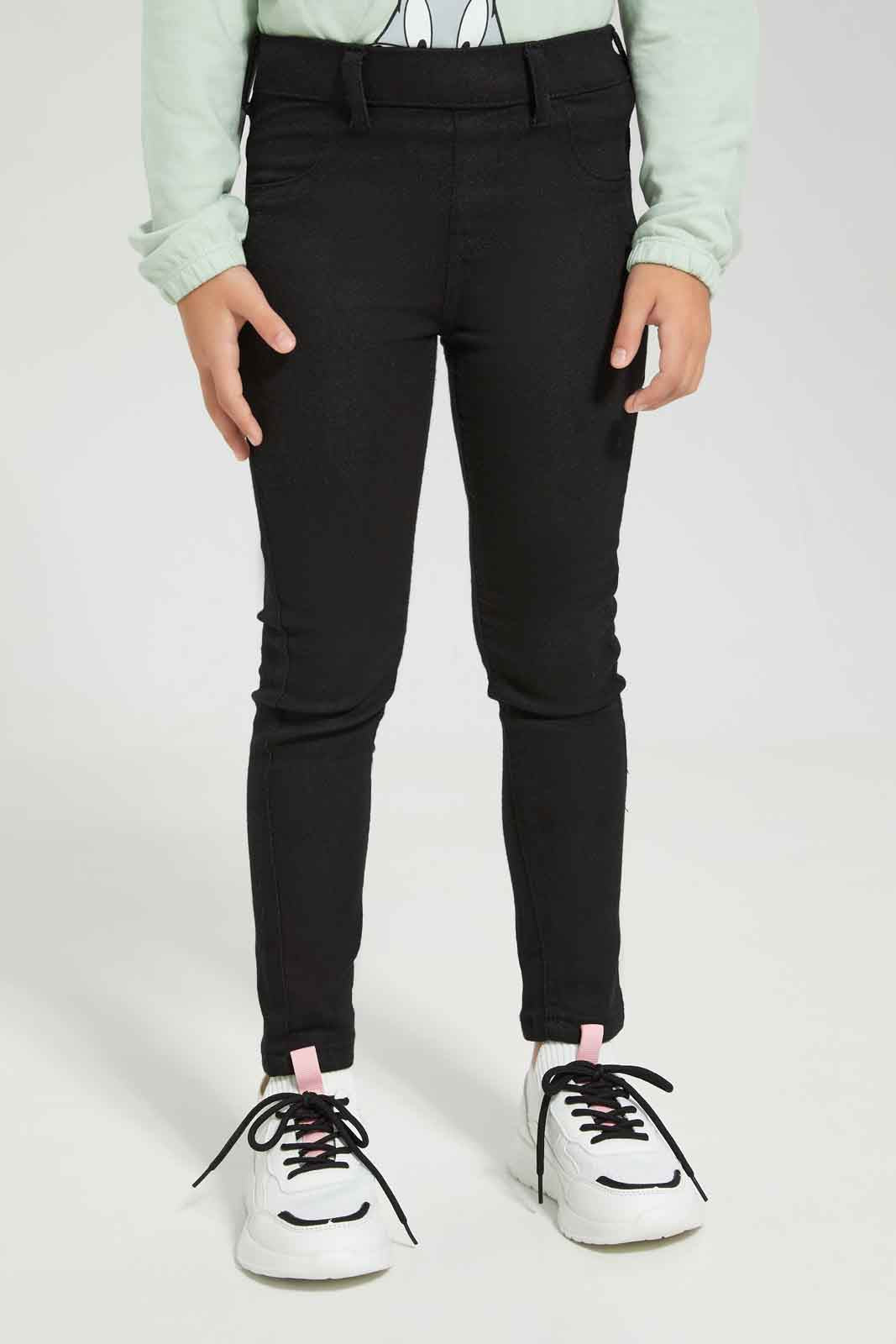 Redtag-Black-Jeggings-Category:Jeans,-Colour:Black,-Deals:New-In,-Dept:Girls,-Filter:Girls-(2-to-8-Yrs),-GIR-Jeans,-New-In-GIR-APL,-Non-Sale,-Section:Girls-(0-to-14Yrs),-W22A-Girls-2 to 8 Years