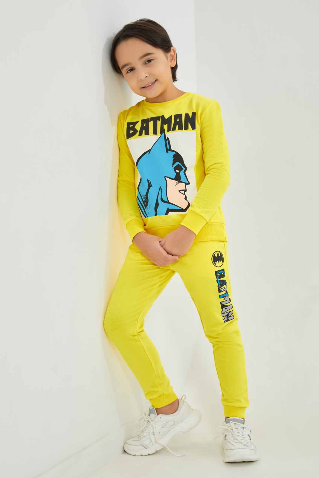 Redtag-Yellow-Batman-Crew-Nech-Sweatshirt-BOY-Sweatshirts,-Category:Sweatshirts,-CHR,-Colour:Yellow,-Deals:New-In,-Filter:Boys-(2-to-8-Yrs),-New-In-BOY-APL,-Non-Sale,-Section:Boys-(0-to-14Yrs),-TBL,-W22B-Boys-2 to 8 Years