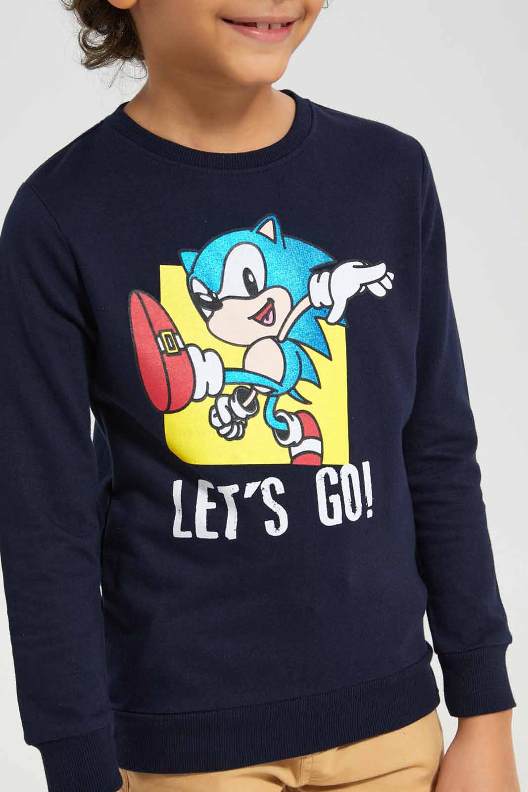 Redtag-Blue-Sonic-Crew-Neck-Sweatshirt-BOY-Sweatshirts,-Category:Sweatshirts,-CHR,-Colour:Blue,-Deals:New-In,-Filter:Boys-(2-to-8-Yrs),-New-In-BOY-APL,-Non-Sale,-Section:Boys-(0-to-14Yrs),-TBL,-W22B-Boys-2 to 8 Years