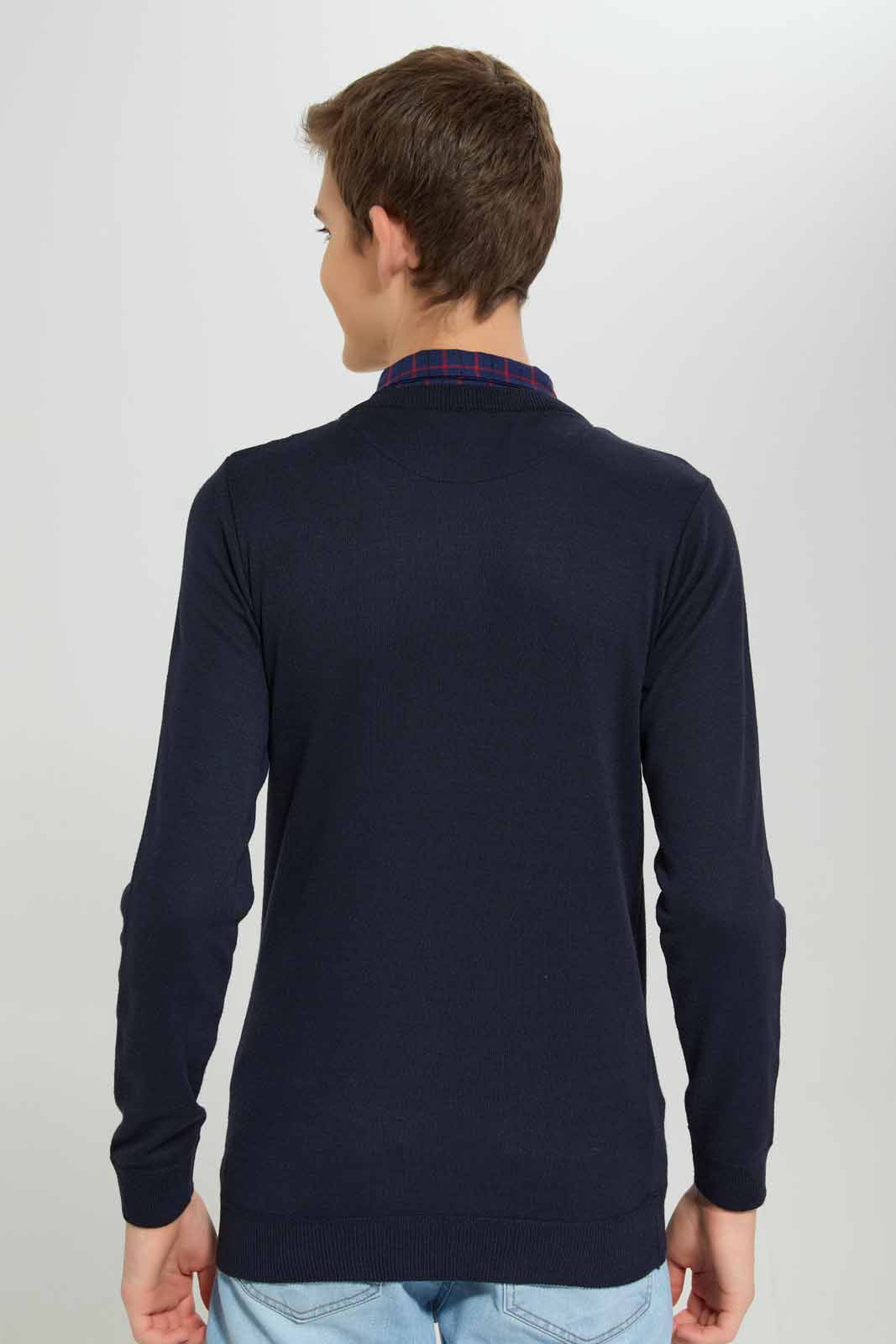 Redtag-Navy-Collared-Plain-Pullover-BSR-Pullovers,-Category:Pullovers,-Colour:Navy,-Deals:New-In,-Dept:Boys,-Filter:Senior-Boys-(8-to-14-Yrs),-New-In-BSR-APL,-Non-Sale,-Section:Boys-(0-to-14Yrs),-W22B-Senior-Boys-9 to 14 Years