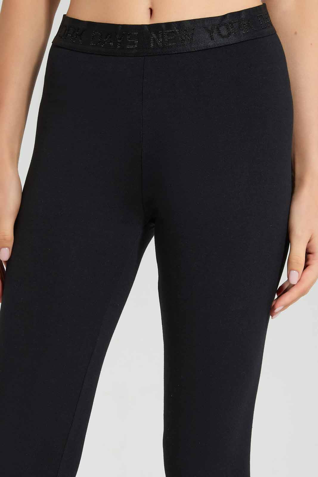 Redtag-Black-Skinny-Side-Print-Leggings-Category:Jeggings,-Colour:Black,-Deals:New-In,-Filter:Women's-Clothing,-New-In-Women-APL,-Non-Sale,-Section:Women,-W22A,-Women-Jeggings-Women's-
