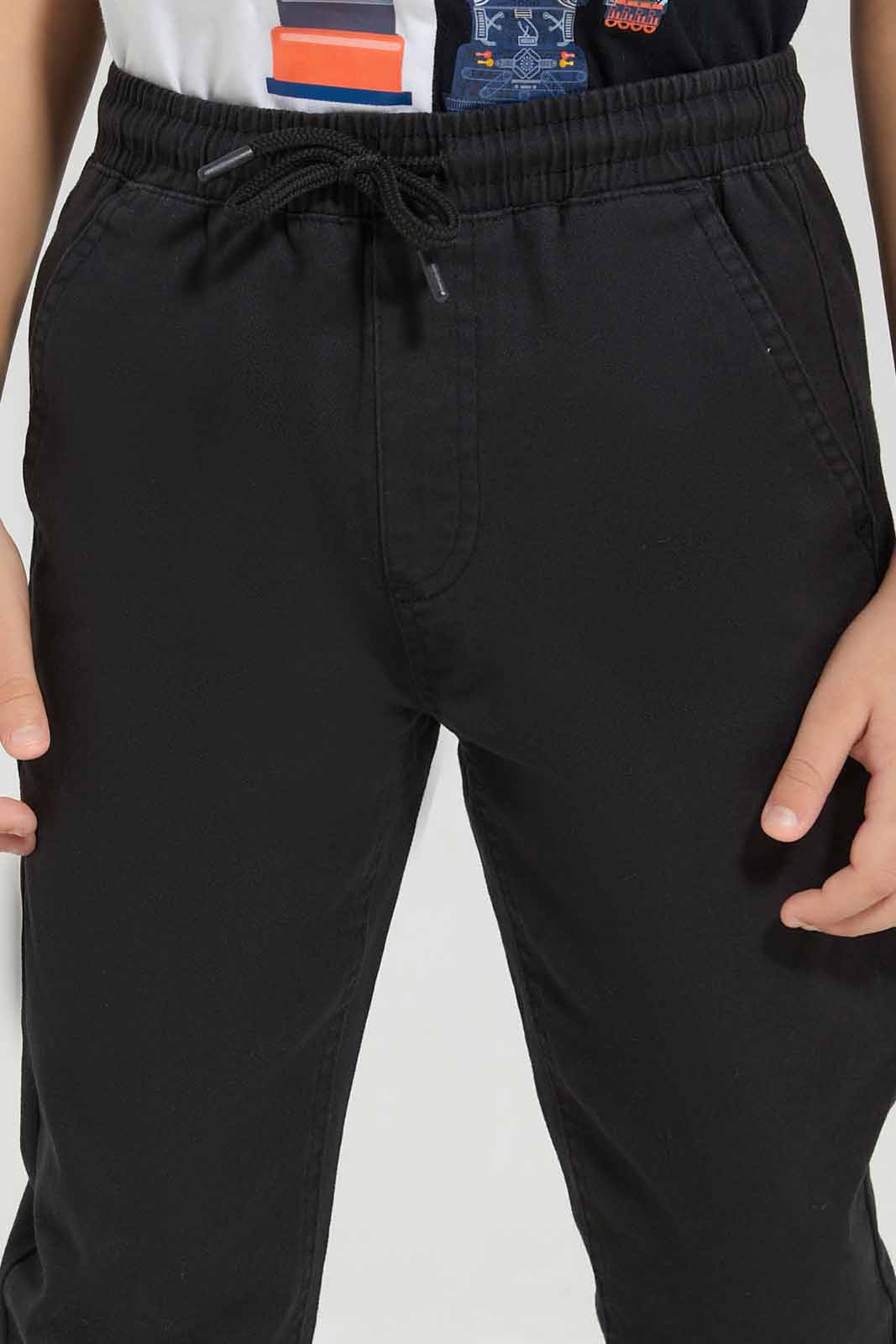 Redtag-Black-Twill-Stretch-Jogger-BOY-Trousers,-BTS,-Category:Trousers,-Colour:Black,-Deals:New-In,-Filter:Boys-(2-to-8-Yrs),-New-In-BOY-APL,-Non-Sale,-Section:Boys-(0-to-14Yrs),-TBL,-W22B-Boys-2 to 8 Years