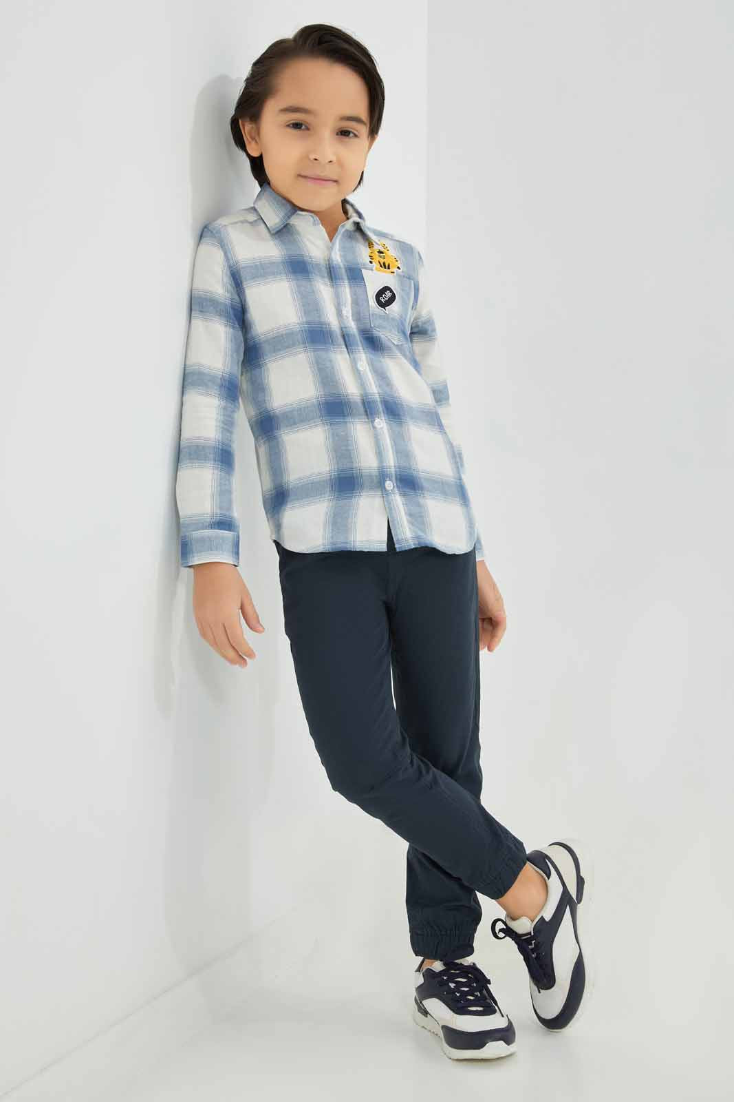 Redtag-Navy-Twill-Stretch-Jogger-BOY-Trousers,-Category:Trousers,-Colour:Navy,-Deals:New-In,-Filter:Boys-(2-to-8-Yrs),-New-In-BOY-APL,-Non-Sale,-Section:Boys-(0-to-14Yrs),-TBL,-W22B-Boys-2 to 8 Years