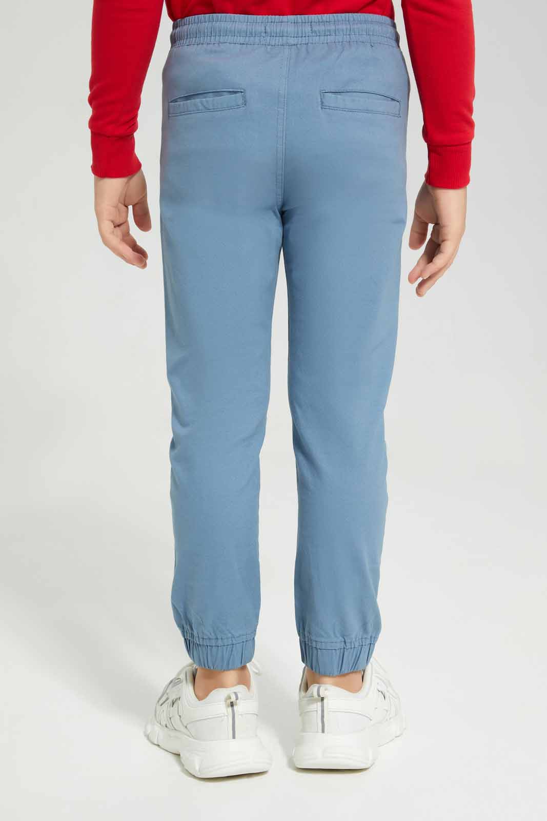 Redtag-Blue-Twill-Stretch-Jogger-BOY-Trousers,-Category:Trousers,-Colour:Blue,-Deals:New-In,-Filter:Boys-(2-to-8-Yrs),-New-In-BOY-APL,-Non-Sale,-Section:Boys-(0-to-14Yrs),-TBL,-W22B-Boys-2 to 8 Years