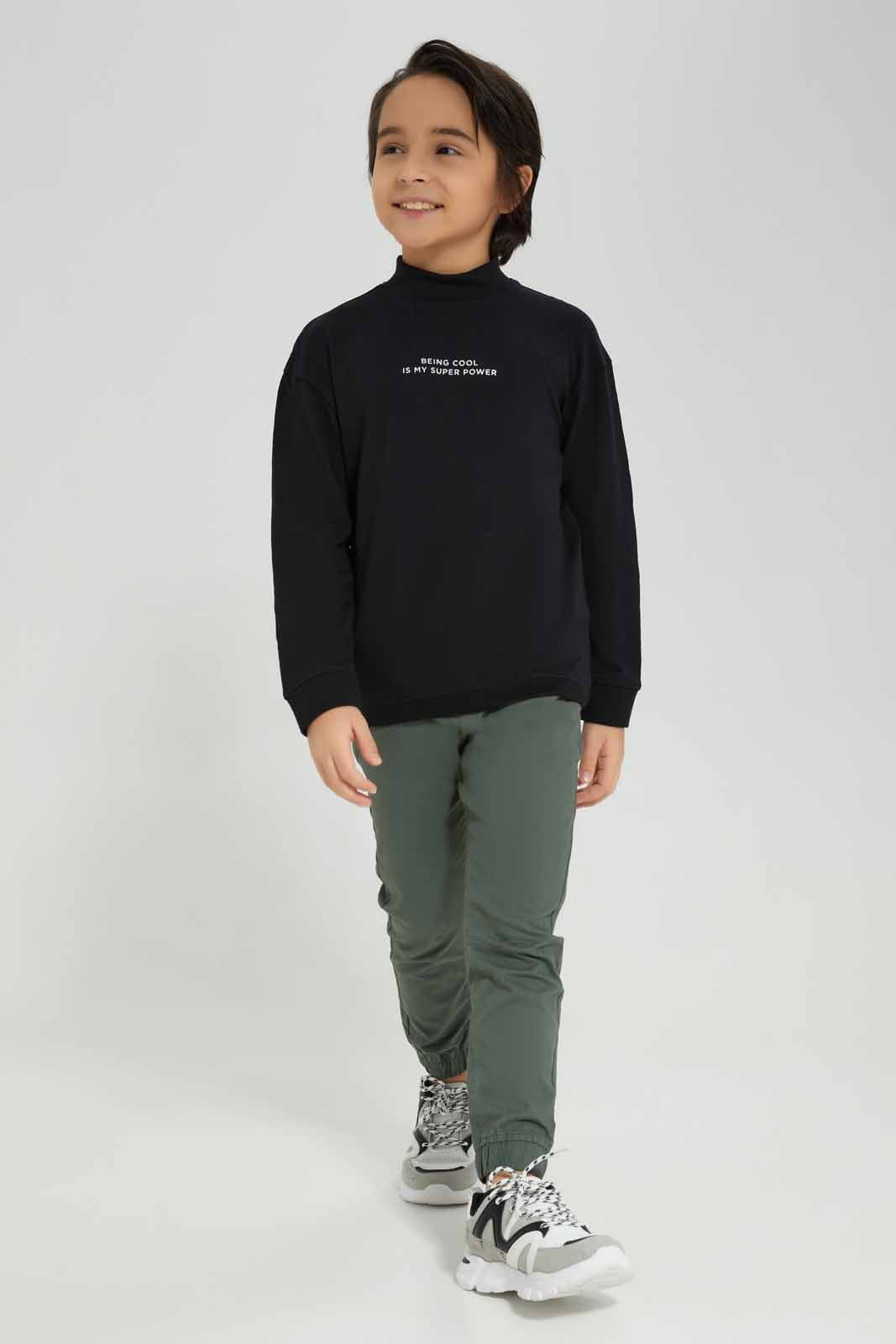 Redtag-Dark-Green-Twill-Stretch-Jogger-BOY-Trousers,-Category:Trousers,-Colour:Olive,-Deals:New-In,-Filter:Boys-(2-to-8-Yrs),-New-In-BOY-APL,-Non-Sale,-Section:Boys-(0-to-14Yrs),-TBL,-W22B-Boys-2 to 8 Years