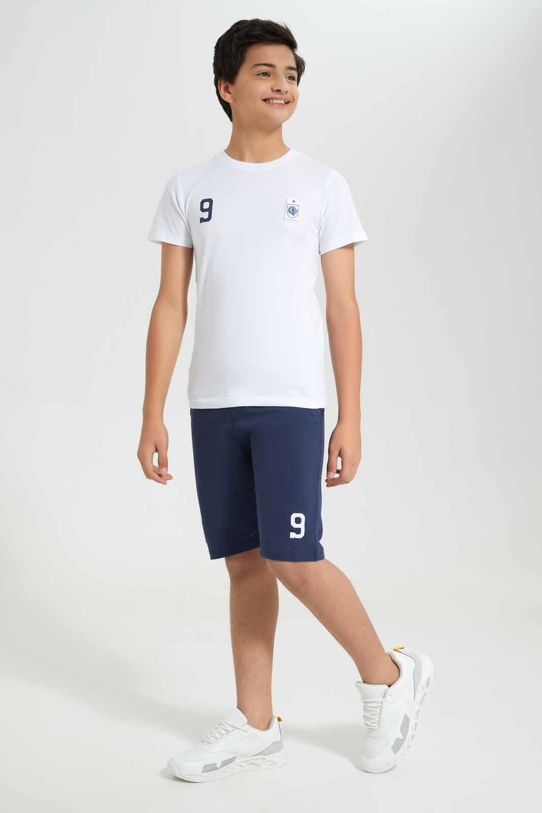 Redtag-Navy-England-World-Cup-Active-Shorts-BSR-Shorts,-Category:Shorts,-Colour:Navy,-Deals:New-In,-Filter:Senior-Boys-(8-to-14-Yrs),-New-In-BSR-APL,-Non-Sale,-Section:Boys-(0-to-14Yrs),-W22A-Senior-Boys-