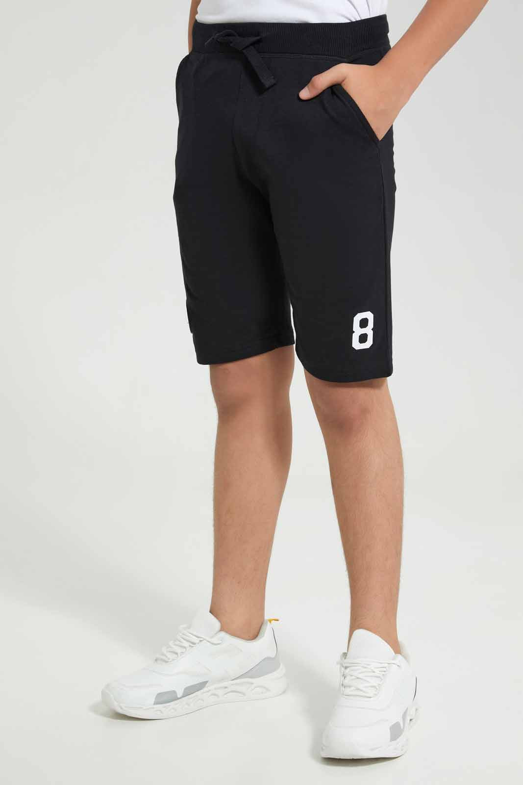 Redtag-Black-Germany-World-Cup-Active-Shorts-BSR-Shorts,-Category:Shorts,-Colour:Black,-Deals:New-In,-Filter:Senior-Boys-(8-to-14-Yrs),-New-In-BSR-APL,-Non-Sale,-Section:Boys-(0-to-14Yrs),-W22A-Senior-Boys-